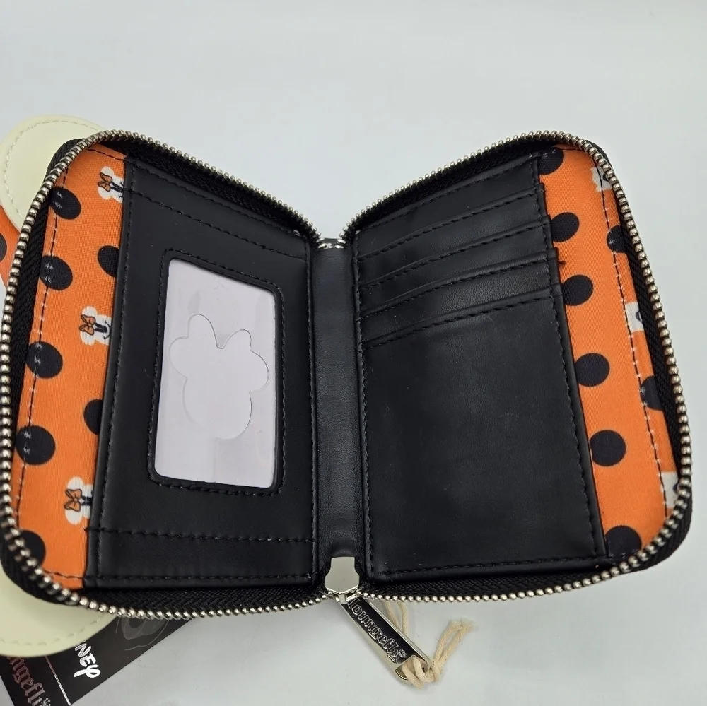 Loungefly Disney Ghost Minnie Mouse Glow in the Dark Zip Around Wallet